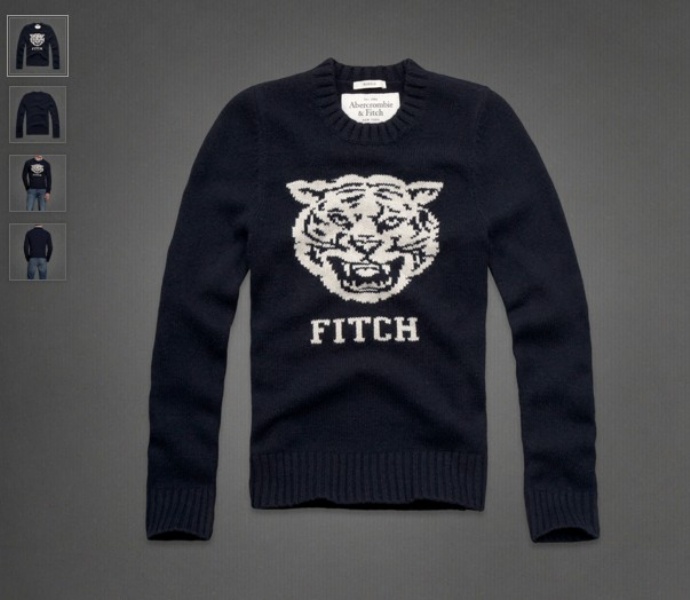 Abercrombie Fitch Hombres De Cuello Redondo Jersey AF6319